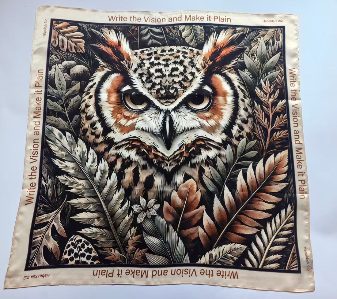 Visionary Owl Silk Scarf