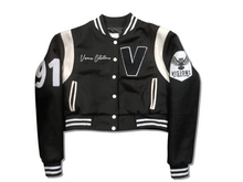 Load image into Gallery viewer, Women&#39;s Crop Varsity Jackets
